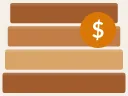 Deck boards in perspective with a price tag - deck cost calculator